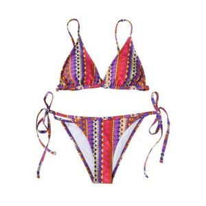 NWT Cupshe Boho Print Triangle Bikni Size L